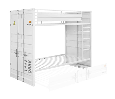 Cargo White Bunk Bed (Twin/Twin) - Ornate Home