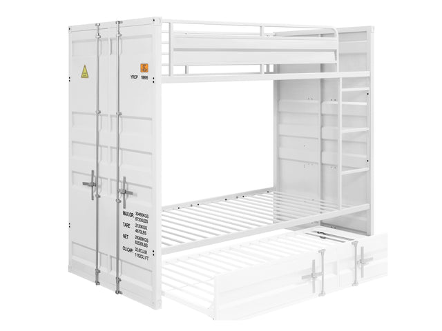 Cargo White Bunk Bed (Twin/Twin) - Ornate Home
