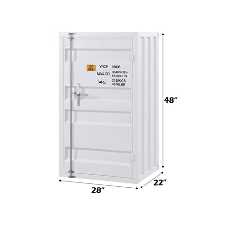 Cargo White Chest (Single Door) - Ornate Home