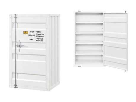 Cargo White Chest (Single Door) - Ornate Home