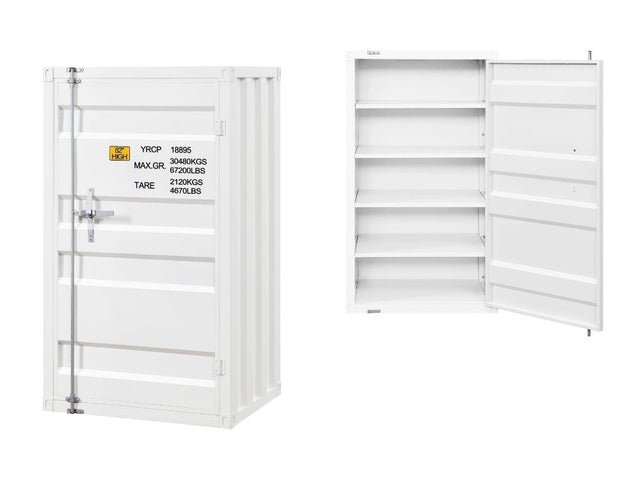 Cargo White Chest (Single Door) - Ornate Home