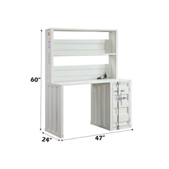 Cargo White Desk & Hutch - Ornate Home