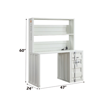 Cargo White Desk & Hutch - Ornate Home