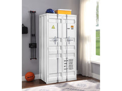 Cargo White Double Door Wardrobe - Ornate Home