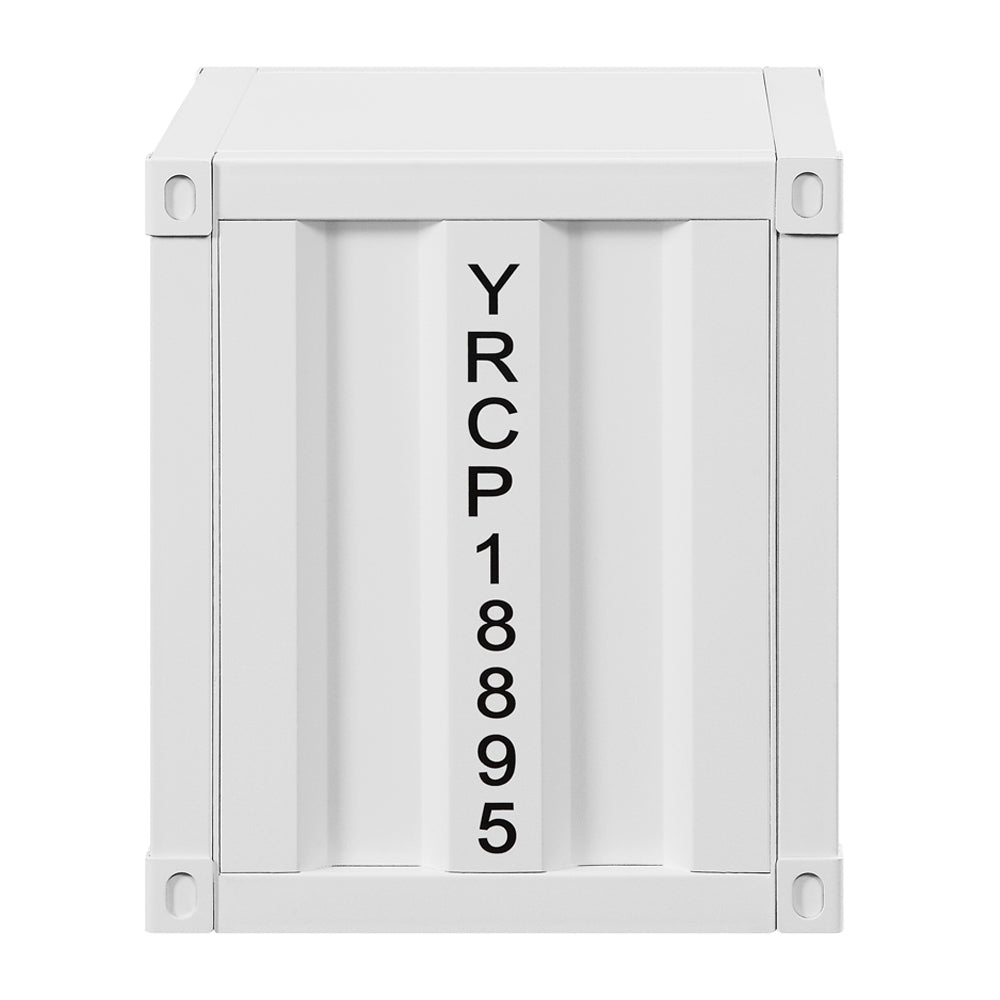 Cargo White Nightstand (USB) - Ornate Home