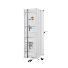 Cargo White Single Door Wardrobe - Ornate Home