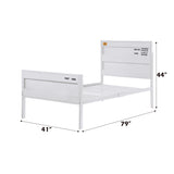 Cargo White Twin Bed - Ornate Home