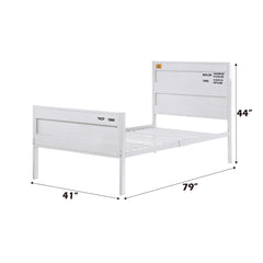 Cargo White Twin Bed - Ornate Home