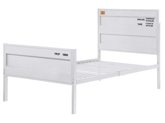 Cargo White Twin Bed - Ornate Home