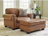 Carianna Caramel Oversized Chair and Ottoman (Online Special Price) - Ornate Home