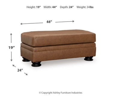 Carianna Caramel Oversized Chair and Ottoman (Online Special Price) - Ornate Home