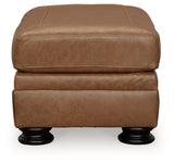 Carianna Caramel Oversized Chair and Ottoman - Ornate Home