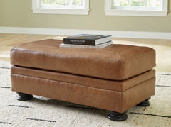 Carianna Caramel Oversized Chair and Ottoman - Ornate Home