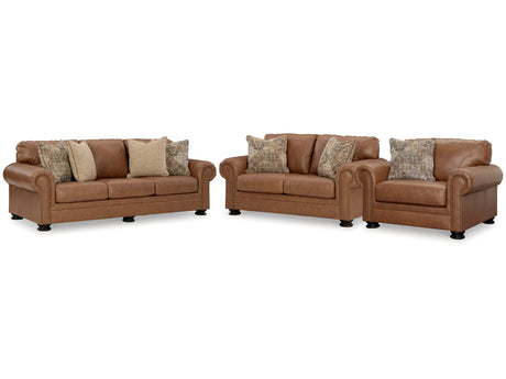 Carianna Caramel Sofa & Loveseat & Oversized Chair - Ornate Home