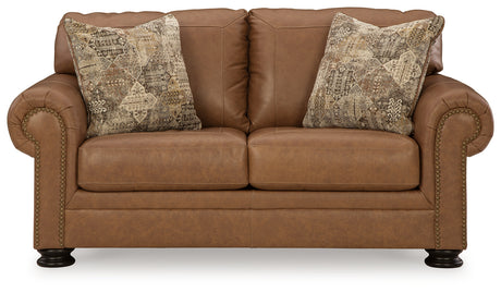 Carianna Caramel Sofa & Loveseat & Oversized Chair - Ornate Home