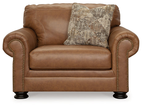 Carianna Caramel Sofa, Loveseat, Oversized Chair and Ottoman - Ornate Home