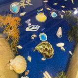 Caribbean Natural Live Edge Epoxy Decorated Coffee Table - Ornate Home