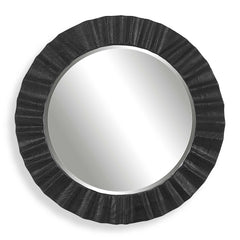 Caribou Dark Espresso Round Mirror - Ornate Home
