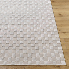 Carina Dark 3D Checkered Washable Area Rug - Ornate Home
