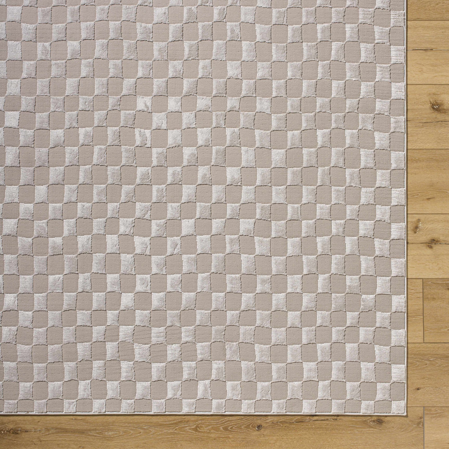 Carina Dark 3D Checkered Washable Area Rug - Ornate Home