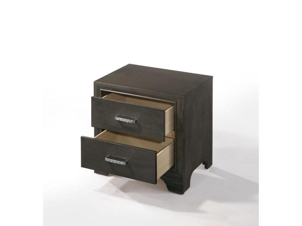 Carine II Gray Nightstand - Ornate Home