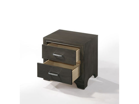 Carine II Gray Nightstand - Ornate Home