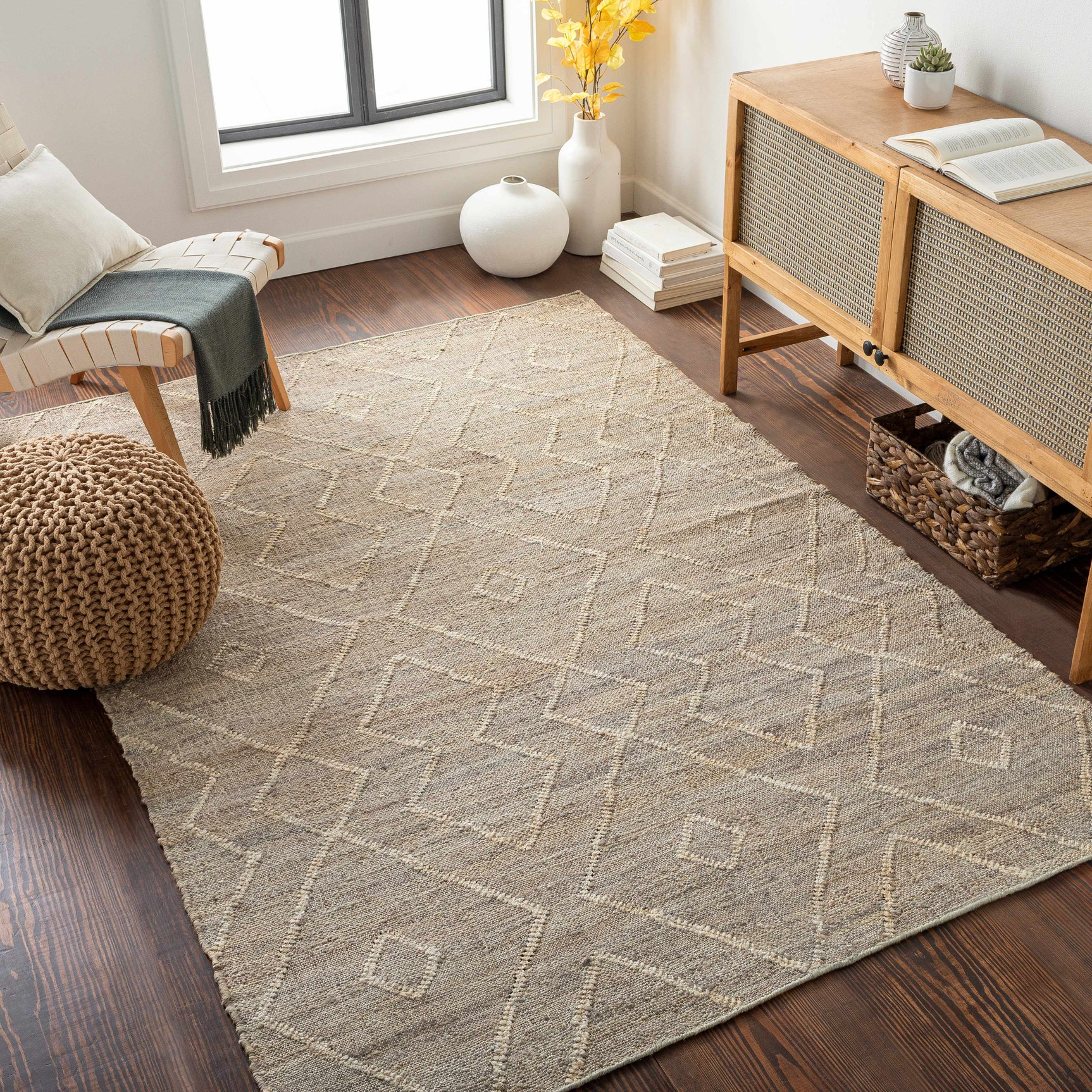 Carine Jute Area Rug - Clearance - Ornate Home