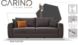Carino Gray Flannel Queen Sleeper Sofa - Ornate Home