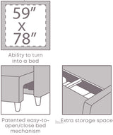 Carino Gray Flannel Queen Sleeper Sofa - Ornate Home