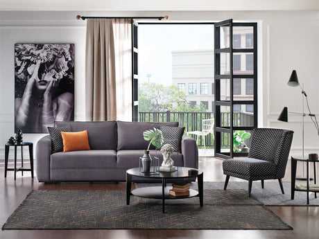 Carino Gray Flannel Queen Sleeper Sofa Sets - Ornate Home