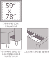 Carino Gray Flannel Queen Sleeper Sofa Sets - Ornate Home