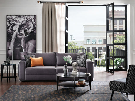 Carino Gray Flannel Queen Sleeper Sofa Sets - Ornate Home