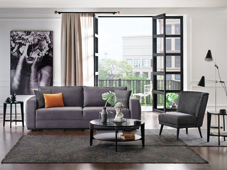 Carino Gray Flannel Queen Sleeper Sofa Sets - Ornate Home