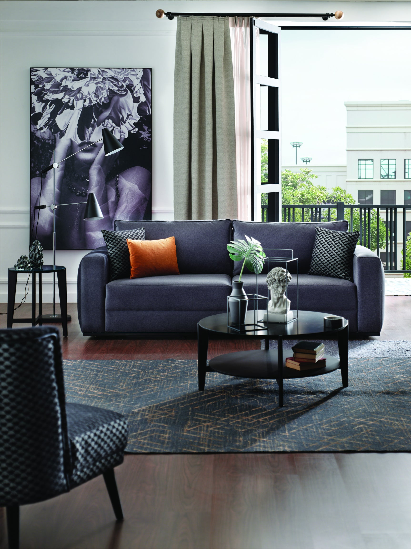 Carino Gray Flannel Sofa Bed - Ornate Home