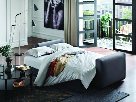 Carino Gray Flannel Sofa Bed - Ornate Home