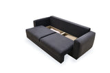 Carino Gray Flannel Sofa Bed - Ornate Home