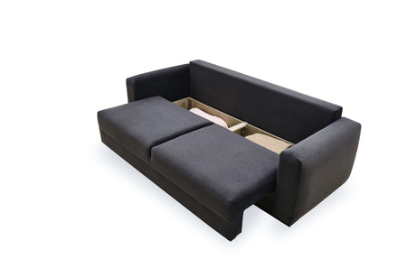 Carino Gray Flannel Sofa Bed - Ornate Home