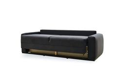 Carino Gray Flannel Sofa Bed - Ornate Home