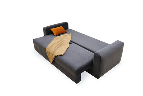 Carino Gray Flannel Sofa Bed - Ornate Home