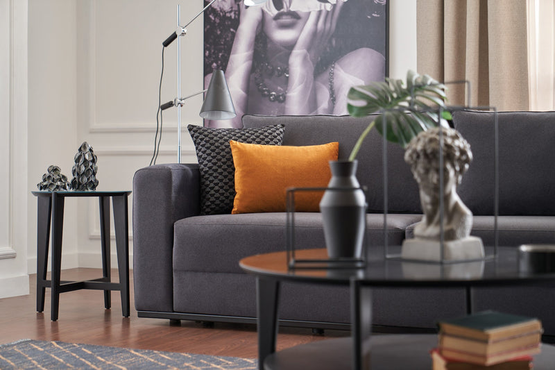 Carino Gray Flannel Queen Sleeper Sofa Sets - Ornate Home