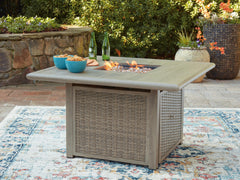 Carisbo Beige Fire Pit Table - Ornate Home