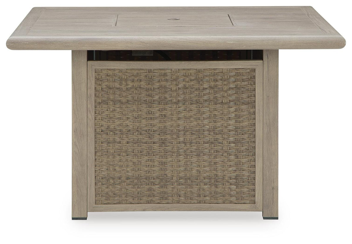 Carisbo Beige Fire Pit Table - Ornate Home