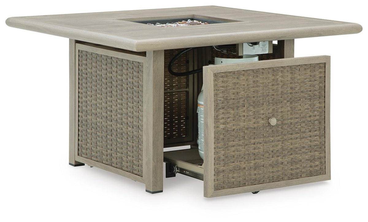 Carisbo Beige Fire Pit Table - Ornate Home