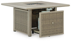 Carisbo Beige Fire Pit Table - Ornate Home