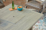 Carisbo Beige Fire Pit Table - Ornate Home