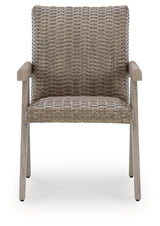 Carisbo Beige-Outdoor Arm Chair (Set of 2) - Ornate Home
