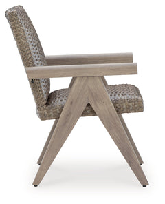 Carisbo Beige-Outdoor Arm Chair (Set of 2) - Ornate Home