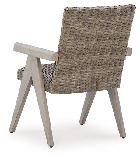 Carisbo Beige-Outdoor Arm Chair (Set of 2) - Ornate Home