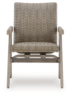 Carisbo Beige-Outdoor Rocking Arm Chair (Set of 2) - Ornate Home