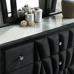 Carissa Black 5 Pc Queen Bedroom Set - Ornate Home